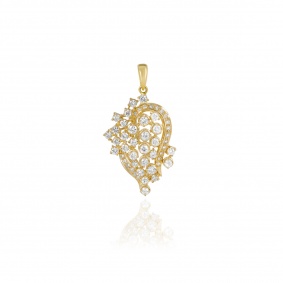 Yellow Gold Diamond Pendant 2.35ct TDW Yellow Gold Diamond Pendant 2.35ct TDW